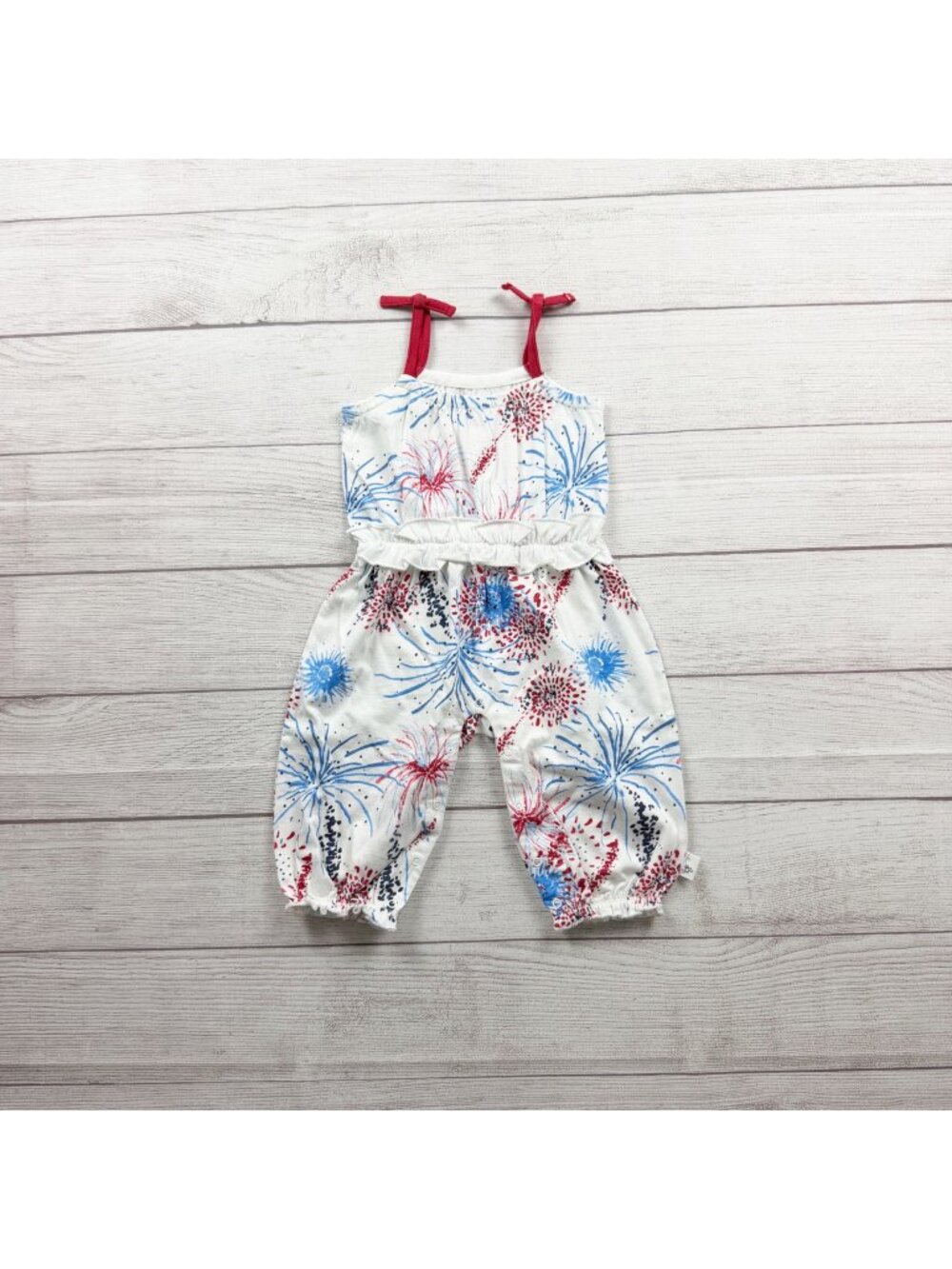 Burts Bees Baby Girls Fireworks Print Organic Cotton Romper 3–6 Months